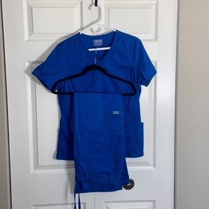 Cherokee scrub set in royal blue size medium shirt and pants